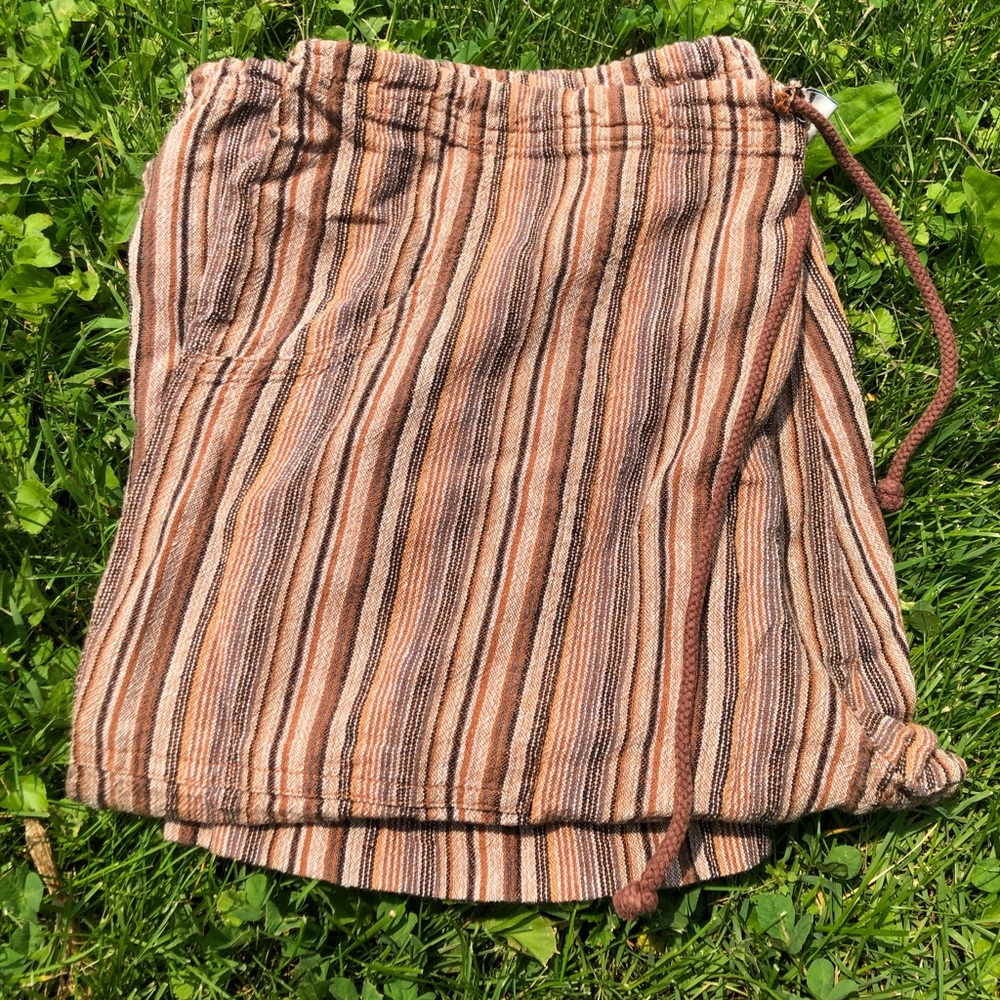 Striped cropped tie up pants!